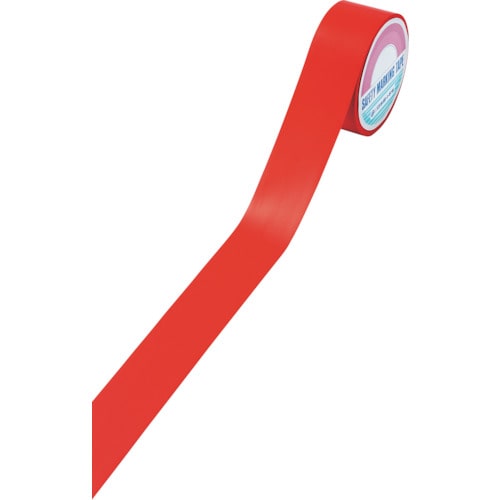 トラスコ中山 緑十字 フロアラインテープ 赤 ＦＲＴ-50Ｒ 50mm幅×20ｍ エンビ 屋内用（ご注文単位1巻）【直送品】