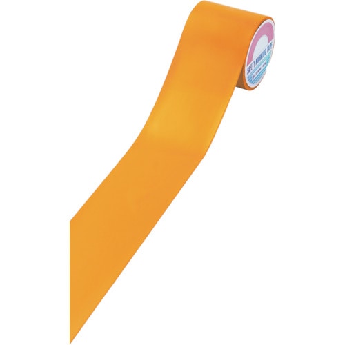 【直送品】トラスコ中山 緑十字 フロアラインテープ オレンジ ＦＲＴ-100ＹＲ 100mm幅×20ｍ エンビ 屋内用（ご注文単位1巻）