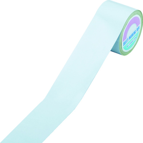 トラスコ中山 緑十字 ラインテープ(反射) 白 反射-50Ｗ 50mm幅×10ｍ 屋内用 ポリエステル（ご注文単位1巻）【直送品】