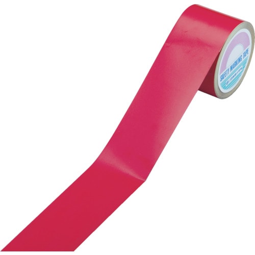 トラスコ中山 緑十字 ラインテープ(反射) 赤 反射-50Ｒ 50mm幅×10ｍ 屋内用 ポリエステル（ご注文単位1巻）【直送品】