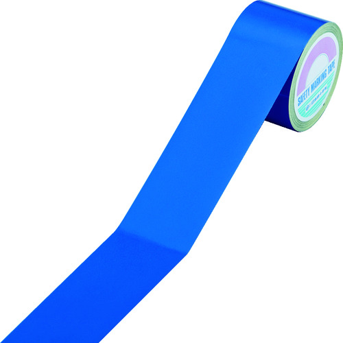 【直送品】トラスコ中山 緑十字 ラインテープ(反射) 青 反射-50ＢＬ 50mm幅×10ｍ 屋内用 ポリエステル（ご注文単位1巻）