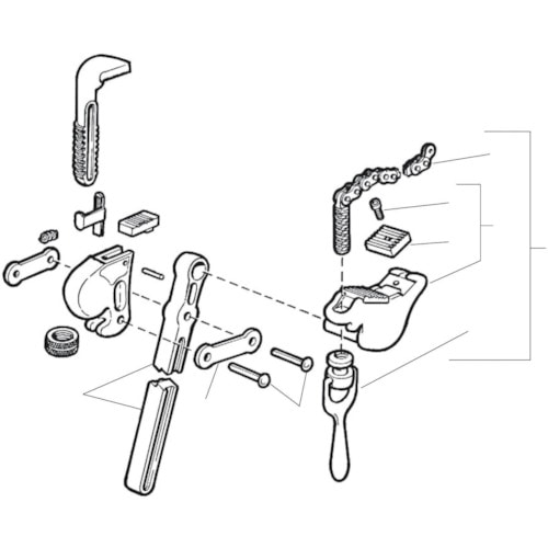 >トラスコ中山 RIDGID E-1583-X チェーンアッセン F/S-4A.S-6A（ご注文単位1パック）【直送品】