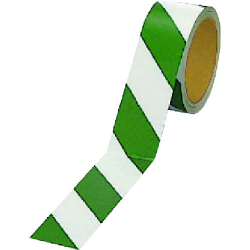 >【直送品】トラスコ中山 ユニット 反射トラテープ(緑/白 ポリエステル樹脂フィルム 45mm幅×10ｍ（ご注文単位1巻）