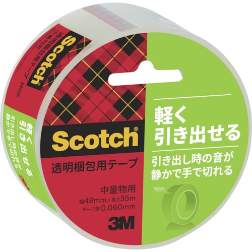 スリーエムジャパン スコッチ 透明梱包用テープ 中・軽量物用 3133PN