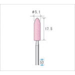 >トラスコ中山 ナカニシ 軸付砥石（1Pk（袋）10本）粒度100 ピンク 砲弾 外径5.1mm 476-5273  (ご注文単位1パック) 【直送品】