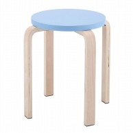 >【直送品】 アール・エフ・ヤマカワ 木製丸椅子 ブルー Z－SHSC－1B 1台（ご注文単位1台）