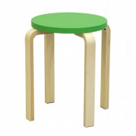 >【直送品】 アール・エフ・ヤマカワ 木製丸椅子 グリーン Z－SHSC－1GN 1台（ご注文単位1台）