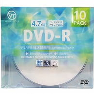 オーム電機 DR-120DVX.10CA 13-3251 ヴァーテックス 録画用DVD-R 16倍速 10枚ケース（ご注文単位1袋）【直送品】