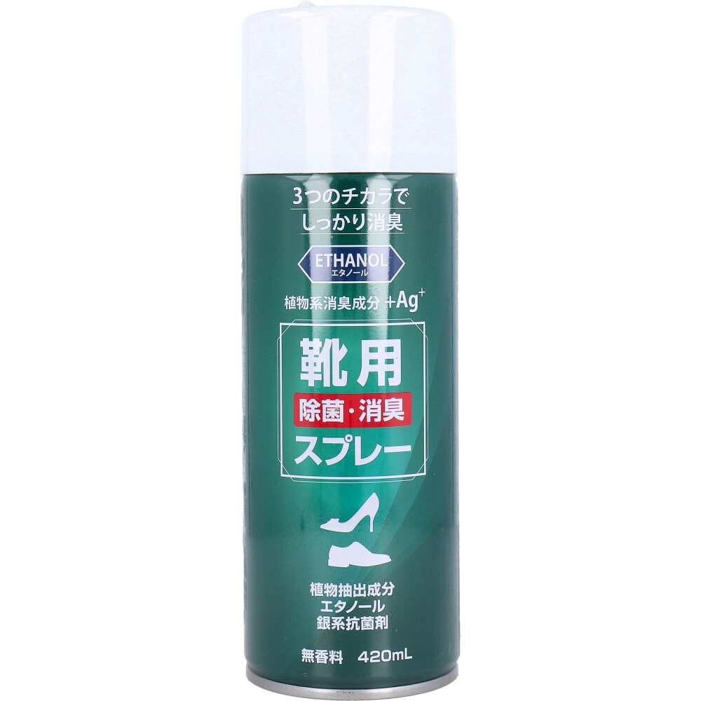 ナガシマ　靴用 除菌消臭スプレー 無香料 420mL　1個（ご注文単位1個）【直送品】