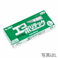 【直送品】 エブノ ポリ手袋　エコポリテック S　箱入 383　半透明 100枚/箱（ご注文単位60箱）