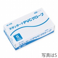 エブノ PVC手袋　スタンダード M 110　半透明 100枚/箱（ご注文単位30箱）【直送品】