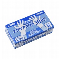 【直送品】 エブノ PVC手袋　エブケア　プラテ30 箱入　S 1008　半透明 100枚/箱（ご注文単位30箱）