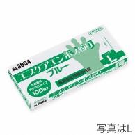 【直送品】 エブノ PVC手袋　エブケア　エンボス絞り 箱入　SS 3054　ブルー 100枚/箱（ご注文単位60箱）