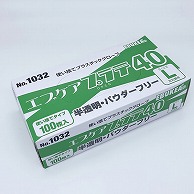 エブノ PVC手袋 エブケアプラテ40 No.1032 半透明 パウダーフリー L 139274 100枚