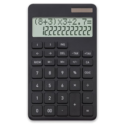 アスカ 電卓 リーサムルフト 税率設定対応 Sサイズ C1242BK ブラック ［12桁］ C1242BK 1個（ご注文単位1個）【直送品】