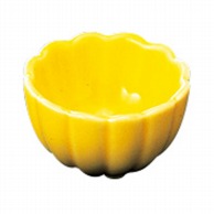 福井クラフト 陶器珍味　三ッ足丸　小 黄釉 12015010 1個（ご注文単位1個）【直送品】