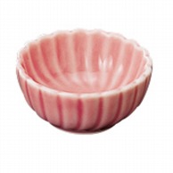 【直送品】 福井クラフト 陶器珍味　ひねり菊 ピンク 12015100 1個（ご注文単位1個）