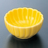 【直送品】 福井クラフト 陶器珍味　菊鉢　小 黄釉 12015160 1個（ご注文単位1個）