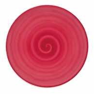 福井クラフト 耐熱φ150寿司皿　渦巻 赤透き 12041380 1個（ご注文単位1個）【直送品】