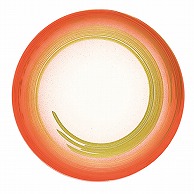 【直送品】 福井クラフト 耐熱φ150寿司皿 オレンジぼかし一筆 12042410 1個（ご注文単位1個）