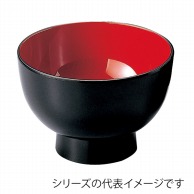 【直送品】 福井クラフト 丼　4．3寸　河和田椀 黒　内朱 33102065 1個（ご注文単位1個）