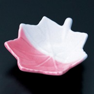 【直送品】 福井クラフト 陶器珍味　紅葉小皿 ピンクツートン 80500030 1個（ご注文単位1個）