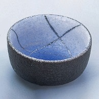【直送品】 福井クラフト 陶器珍味　φ65丸鉢 ブルー吹格子 80500140 1個（ご注文単位1個）