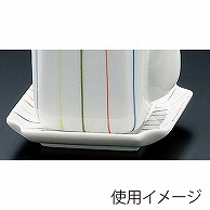 【直送品】 福井クラフト 陶器カスター　角醤油差受皿 三色十草 80501710 1個（ご注文単位1個）