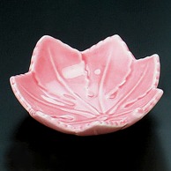 【直送品】 福井クラフト 陶器珍味　紅葉小皿 ピンク 89669940 1個（ご注文単位1個）