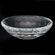 >【直送品】 福井クラフト ガラス器　φ11．8cm　亀甲カットガラス皿 透明 75005280 1個（ご注文単位1個）