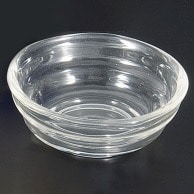 福井クラフト φ95陶器調丸小鉢 透明 30003230 1個（ご注文単位1個）【直送品】