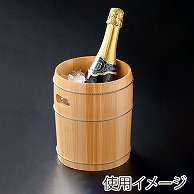 【直送品】 福井クラフト 木製サワラ　ワインクーラー両手 白木 81293040 1個（ご注文単位1個）