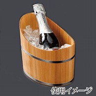 >【直送品】 福井クラフト 木製サワラ　ワインクラー片上がり 白木　小 81293050 1個（ご注文単位1個）