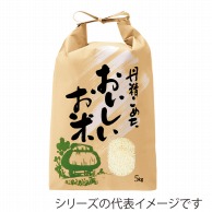 【直送品】マルタカ 米袋　紐付クラフト 丹精こめたおいしいお米　10kg KH0380 300枚/箱（ご注文単位1箱）
