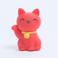 イワコー 消しゴム　招き猫 レッド ER-BDOU073 1個（ご注文単位10個）【直送品】