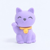 イワコー 消しゴム　招き猫 パープル ER-BDOU076 1個（ご注文単位10個）【直送品】