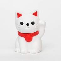 イワコー 消しゴム　招き猫 ホワイト ER-BDOU077 1個（ご注文単位10個）【直送品】