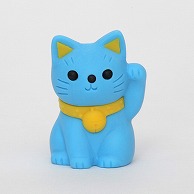 イワコー 消しゴム　招き猫 ブルー ER-BDOU079 1個（ご注文単位10個）【直送品】