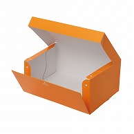 【直送品】 テイクアウトボックス　PC－color オレンジ　4号 1－110－14　50枚/包（ご注文単位4包）