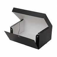 【直送品】 テイクアウトボックス　PC－color ブラック　4号 1－110－54　50枚/包（ご注文単位4包）