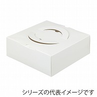 【直送品】 洋菓子箱　HCホワイト H65　6号 1－030－40　100枚/袋（ご注文単位1袋）