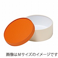 【直送品】 洋菓子箱　CANCANサークルフェザーギフトケース L　柿色／クリーム 2182　1個（ご注文単位50個）