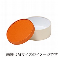 【直送品】 洋菓子箱　CANCANサークルフェザーギフトケース LL　柿色／クリーム 2202　1個（ご注文単位30個）