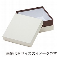 【直送品】 洋菓子箱　正方形コンビAギフトケース S　白／茶 1055　1個（ご注文単位100個）