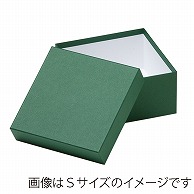 >【直送品】 洋菓子箱　正方形フェザーギフトケース M　フォレストグリーン 1256　1個（ご注文単位50個）