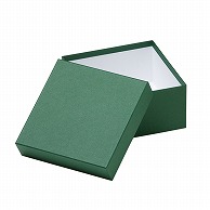 洋菓子箱　正方形フェザーギフトケース S　フォレストグリーン 1255　1個（ご注文単位100個）【直送品】