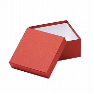 【直送品】 洋菓子箱　正方形フェザーギフトケース S　ベリーレッド 1255　1個（ご注文単位100個）