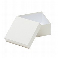 【直送品】 洋菓子箱　正方形フェザーギフトケース S　ホワイト 1255　1個（ご注文単位100個）