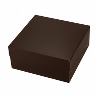 【直送品】 ヤマニパッケージ 洋菓子箱　カラースクエア150 ブラウン 20－435BR 200枚/箱（ご注文単位1箱）