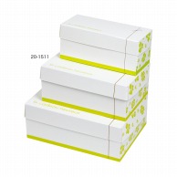 ヤマニパッケージ 洋菓子箱　フードBOX ナチュール　中 20－1511 25枚/包（ご注文単位4包）【直送品】